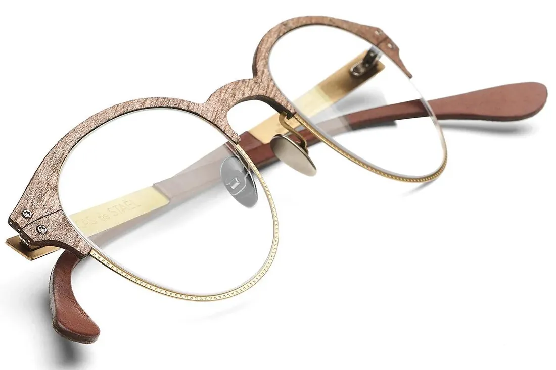 Lucas de Staël, ronde, cuir et cerclage d'or ciselé